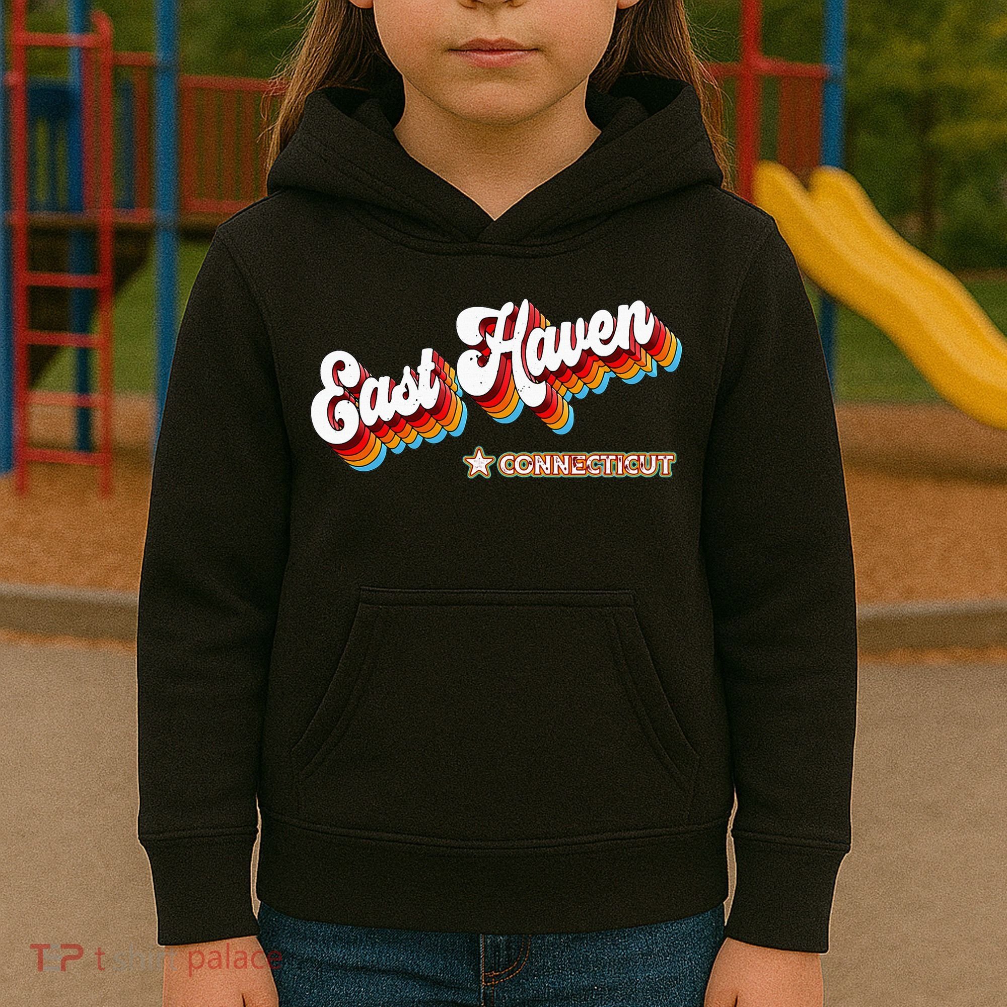 Retro 80s East Haven Connecticut Ct Kids Hoodie