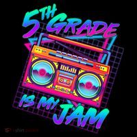 Retro 80's Fifth Grade Is My Jam Neon Boombox Coffee Mug thumb 5