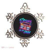 Retro 80's Fifth Grade Is My Jam Neon Boombox Ornament thumb 0