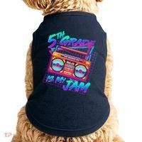 Retro 80's Fifth Grade Is My Jam Neon Boombox Doggie Tank thumb 0