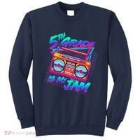 Retro 80's Fifth Grade Is My Jam Neon Boombox Sweatshirt thumb 0
