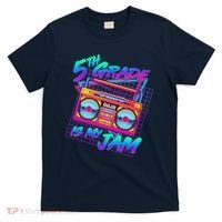 Retro 80's Fifth Grade Is My Jam Neon Boombox T-Shirt thumb 0