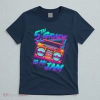 Retro 80's Fifth Grade Is My Jam Neon Boombox T-Shirt thumb 5