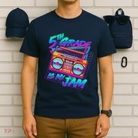Retro 80's Fifth Grade Is My Jam Neon Boombox T-Shirt thumb 6