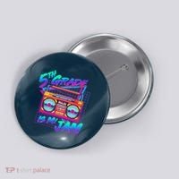Retro 80's Fifth Grade Is My Jam Neon Boombox Button thumb 0