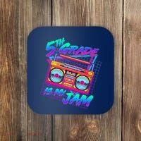 Retro 80's Fifth Grade Is My Jam Neon Boombox Coaster thumb 0