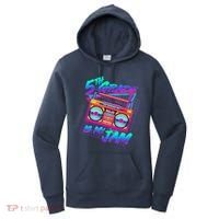 Retro 80's Fifth Grade Is My Jam Neon Boombox Women's Hoodie thumb 0