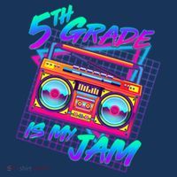 Retro 80's Fifth Grade Is My Jam Neon Boombox Women's Hoodie thumb 2