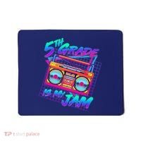 Retro 80's Fifth Grade Is My Jam Neon Boombox Mousepad thumb 0