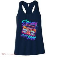 Retro 80's Fifth Grade Is My Jam Neon Boombox Women's Tank Top thumb 0