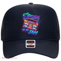 Retro 80's Fifth Grade Is My Jam Neon Boombox Hat thumb 0
