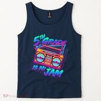 Retro 80's Fifth Grade Is My Jam Neon Boombox Tank Top thumb 2