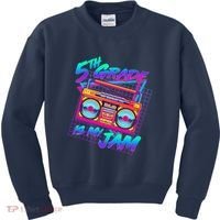 Retro 80's Fifth Grade Is My Jam Neon Boombox Kids Sweatshirt thumb 0