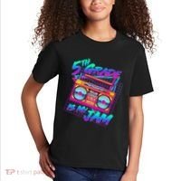 Retro 80's Fifth Grade Is My Jam Neon Boombox Kids T-Shirt thumb 2