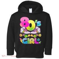 Retro 80's Girl Cute Roller Skates Toddler Hoodie thumb 0