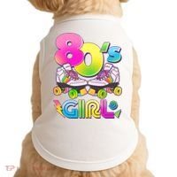 Retro 80's Girl Cute Roller Skates Doggie Tank thumb 0