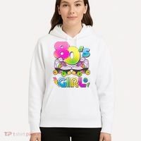 Retro 80's Girl Cute Roller Skates Hoodie thumb 5