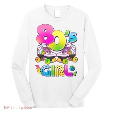 Retro 80's Girl Cute Roller Skates Long Sleeve Shirt