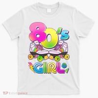 Retro 80's Girl Cute Roller Skates T-Shirt thumb 0