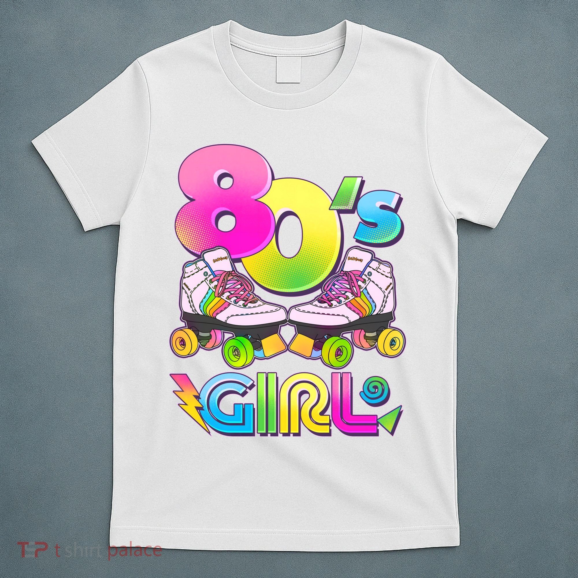 Retro 80's Girl Cute Roller Skates T-Shirt