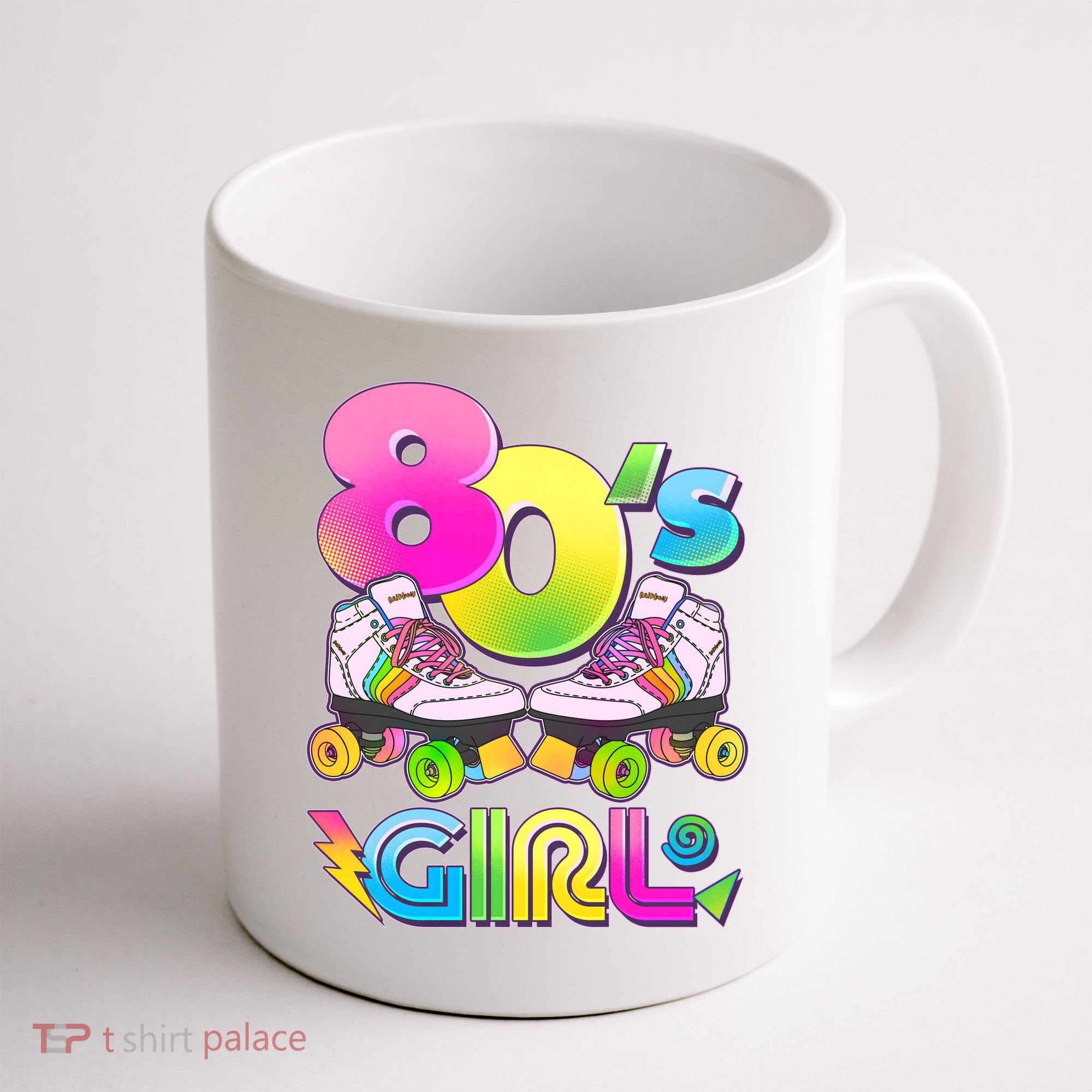 Retro 80's Girl Cute Roller Skates Coffee Mug