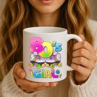 Retro 80's Girl Cute Roller Skates Coffee Mug thumb 3