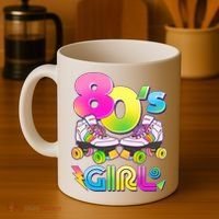 Retro 80's Girl Cute Roller Skates Coffee Mug thumb 4