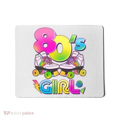 Retro 80's Girl Cute Roller Skates Mousepad