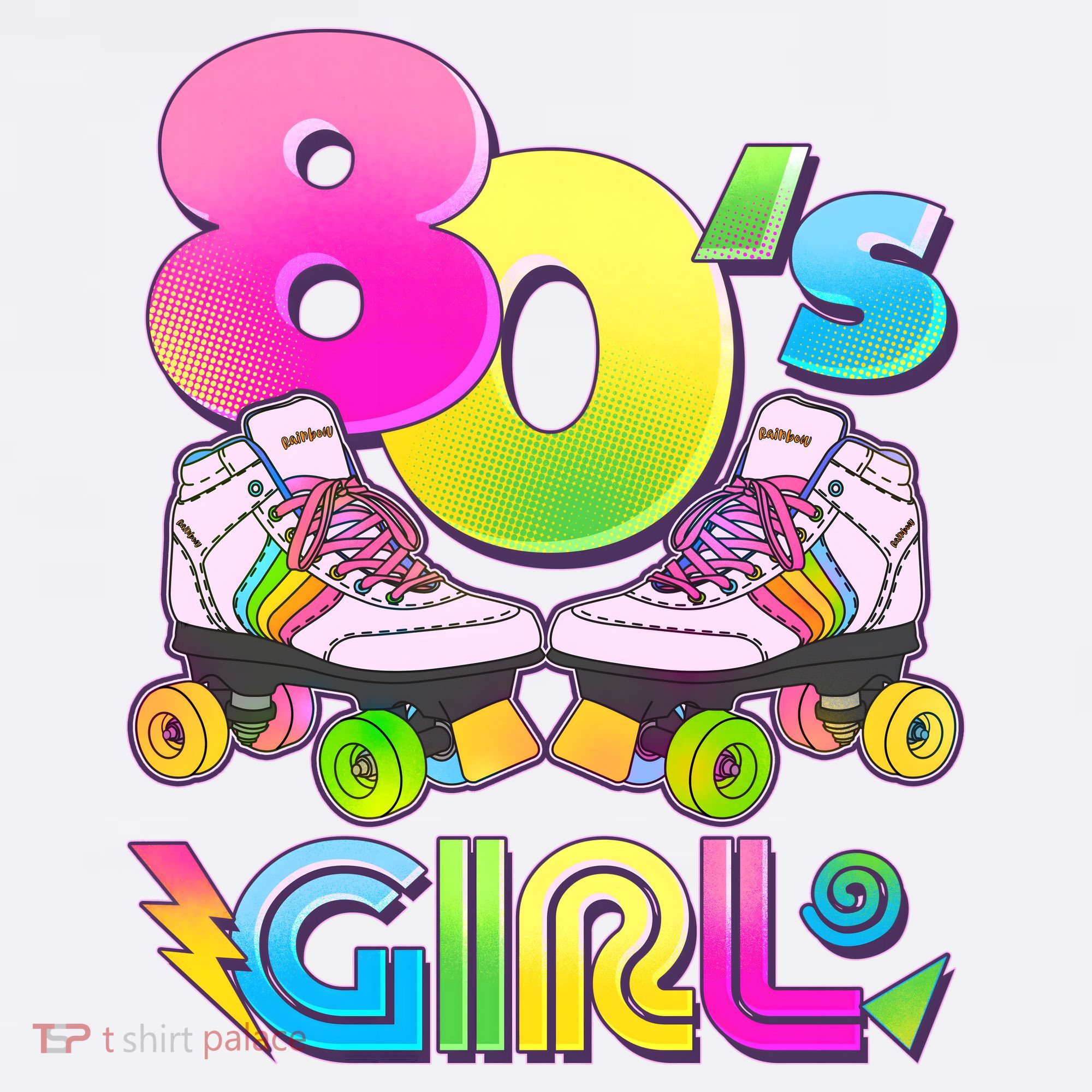 Retro 80's Girl Cute Roller Skates Mousepad