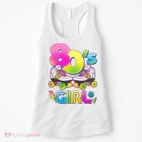 Retro 80's Girl Cute Roller Skates Women's Tank Top thumb 0