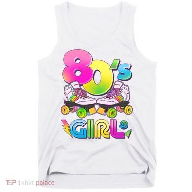 Retro 80's Girl Cute Roller Skates Tank Top