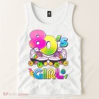 Retro 80's Girl Cute Roller Skates Tank Top thumb 2