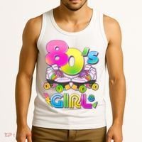 Retro 80's Girl Cute Roller Skates Tank Top thumb 3