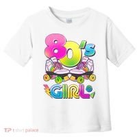 Retro 80's Girl Cute Roller Skates Toddler T-Shirt thumb 0