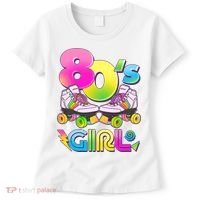 Retro 80's Girl Cute Roller Skates Women's T-Shirt thumb 0