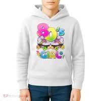 Retro 80's Girl Cute Roller Skates Kids Hoodie thumb 4
