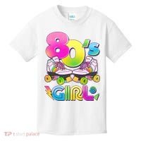 Retro 80's Girl Cute Roller Skates Kids T-Shirt thumb 0
