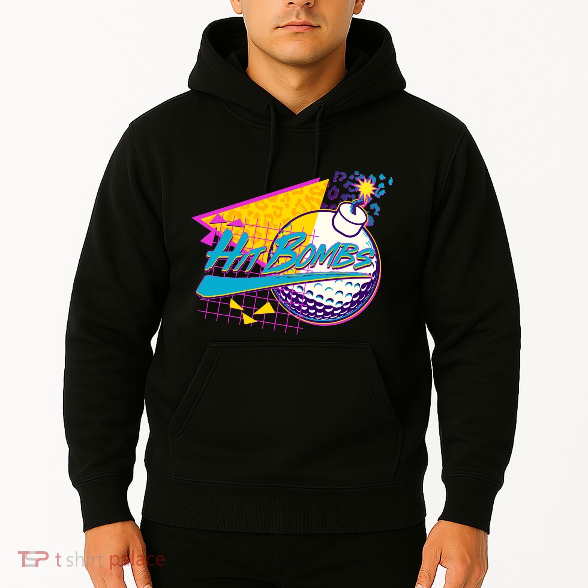 Retro 80's Hit Bombs Golfing Hoodie