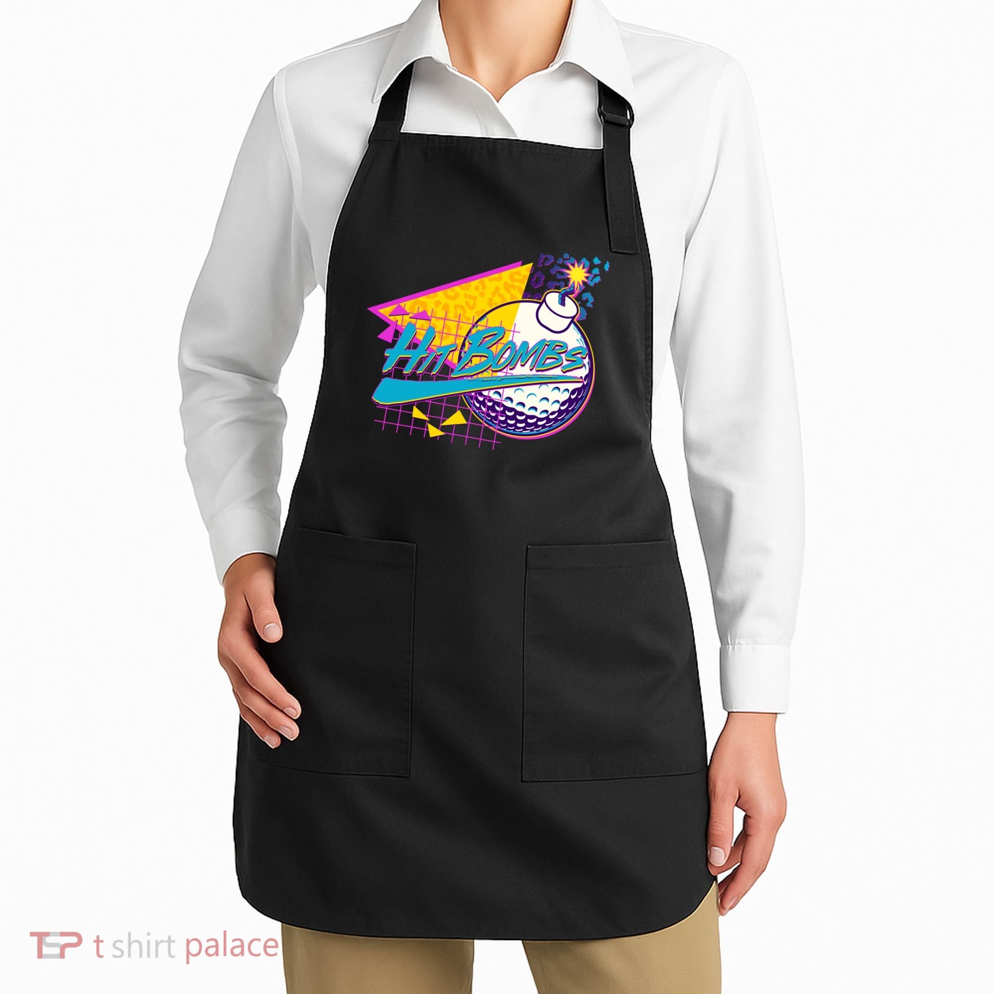 Retro 80's Hit Bombs Golfing Apron
