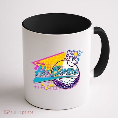 Retro 80's Hit Bombs Golfing Coffee Mug back