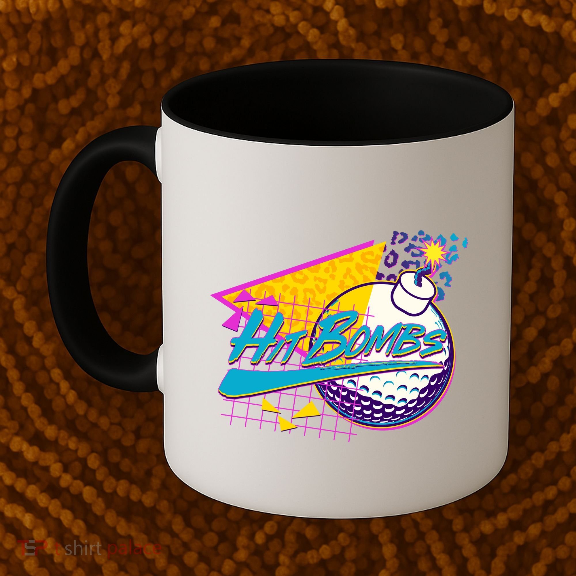 Retro 80's Hit Bombs Golfing Coffee Mug
