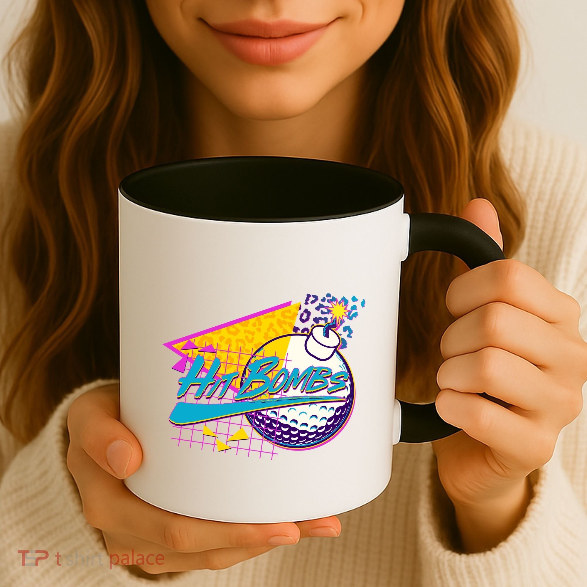 Retro 80's Hit Bombs Golfing Coffee Mug