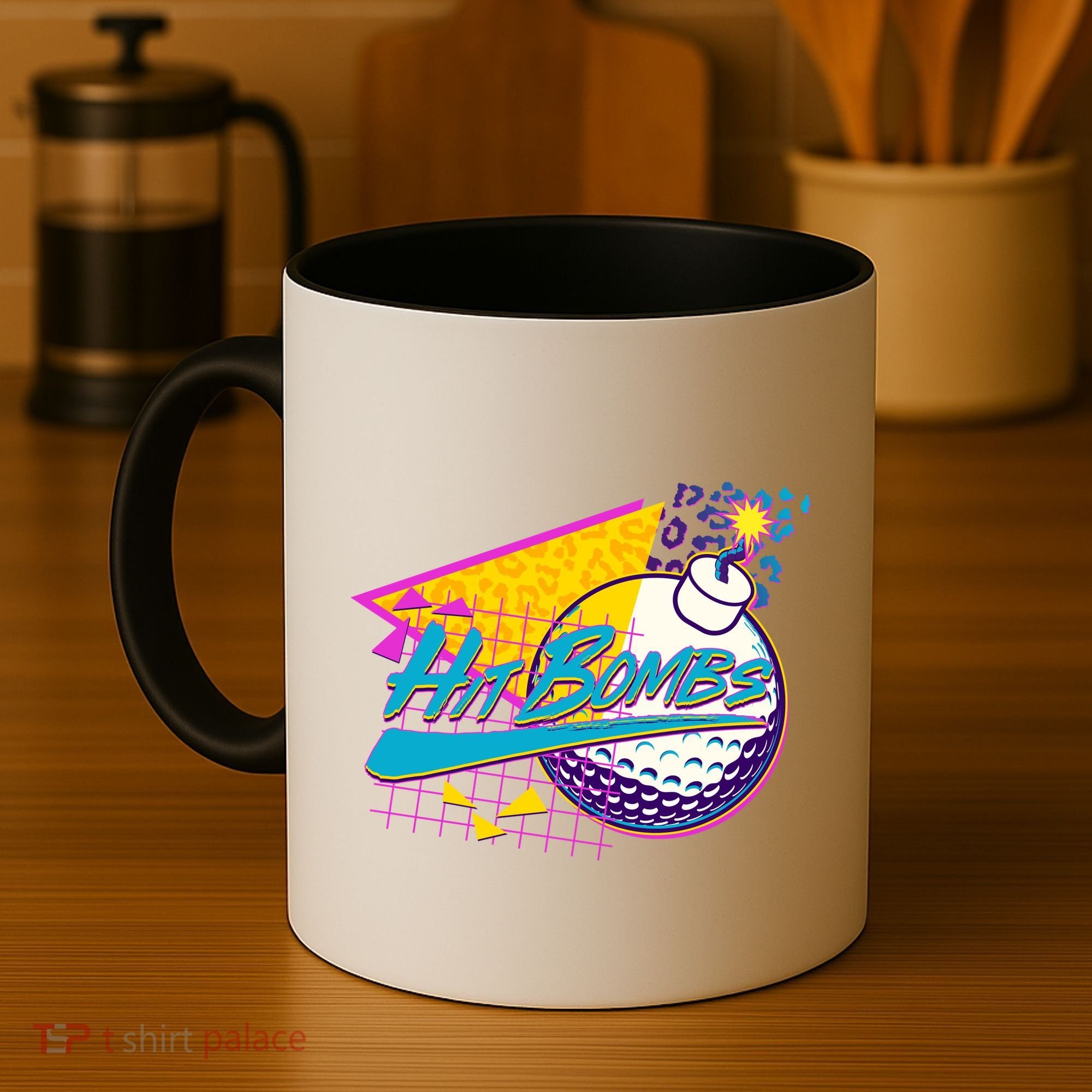 Retro 80's Hit Bombs Golfing Coffee Mug