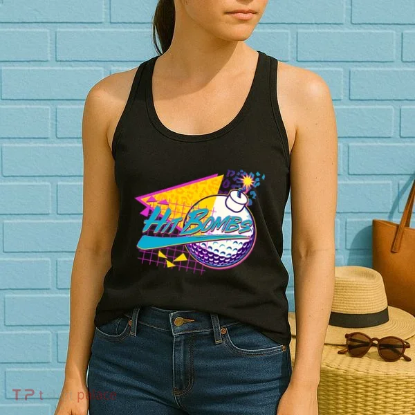 Retro 80's Hit Bombs Golfing Women's Tank Top