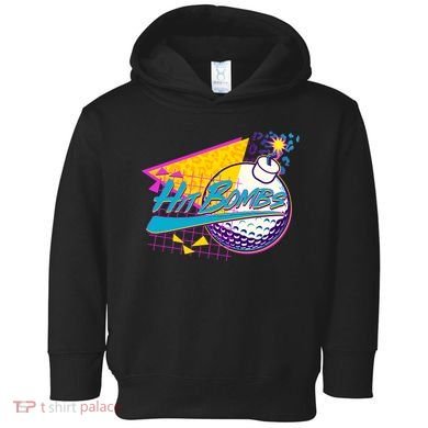 Retro 80's Hit Bombs Golfing Toddler Hoodie