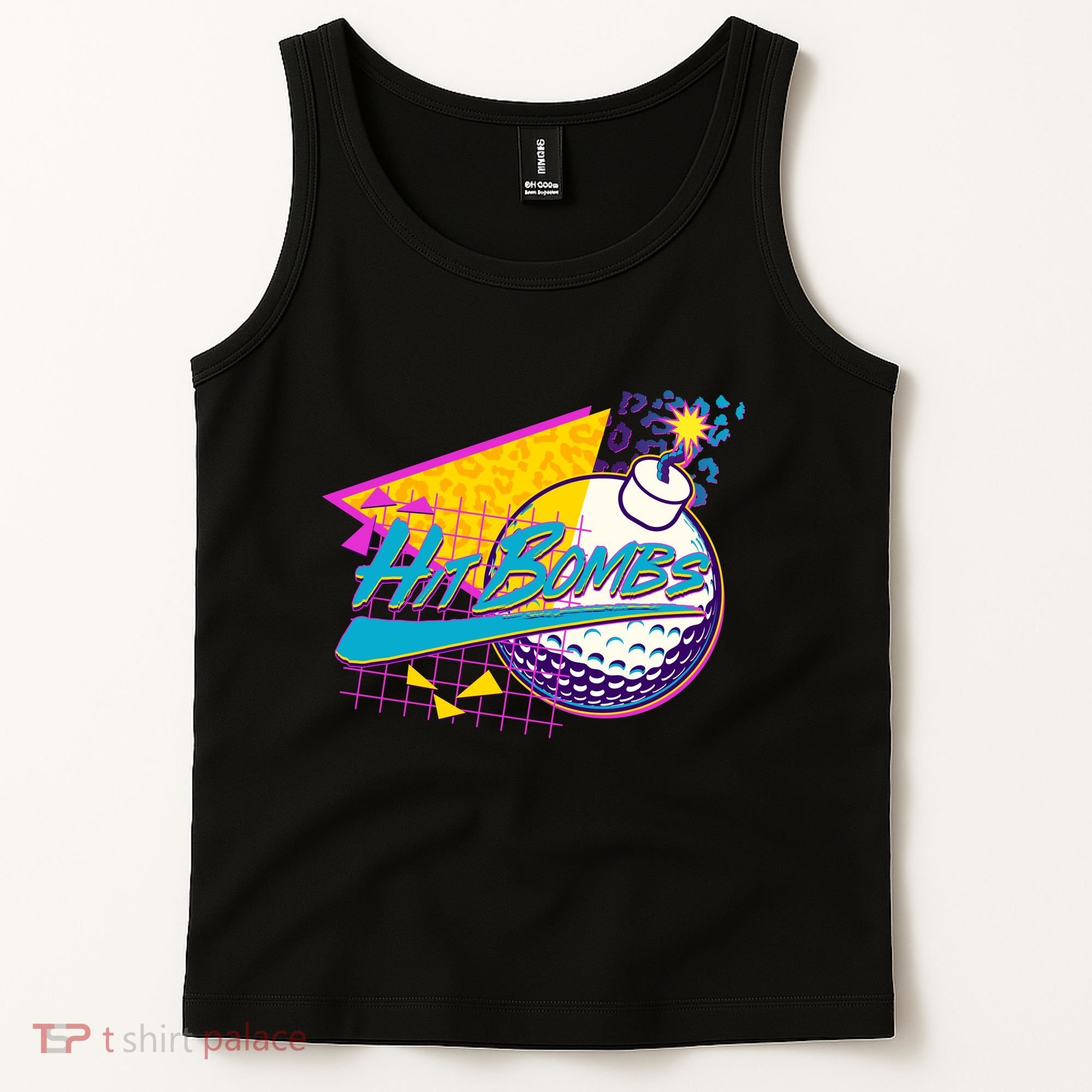 Retro 80's Hit Bombs Golfing Tank Top