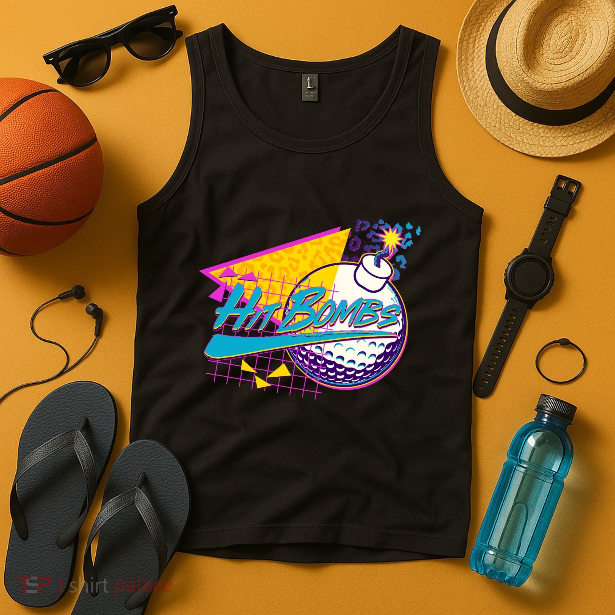Retro 80's Hit Bombs Golfing Tank Top