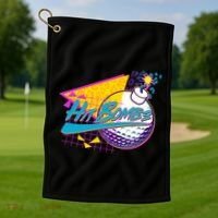 Retro 80's Hit Bombs Golfing Golf Towel thumb 1