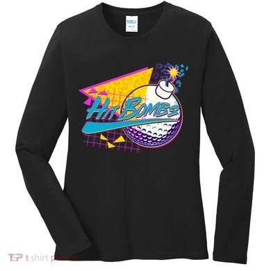 Retro 80's Hit Bombs Golfing Women's Long Sleeve Shirt
