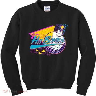 Retro 80's Hit Bombs Golfing Kids Sweatshirt